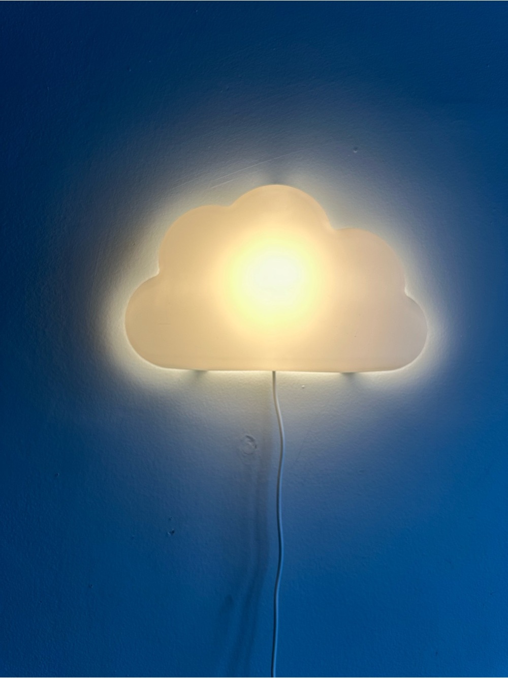 Cloud-Shaped Wall Night Light - White